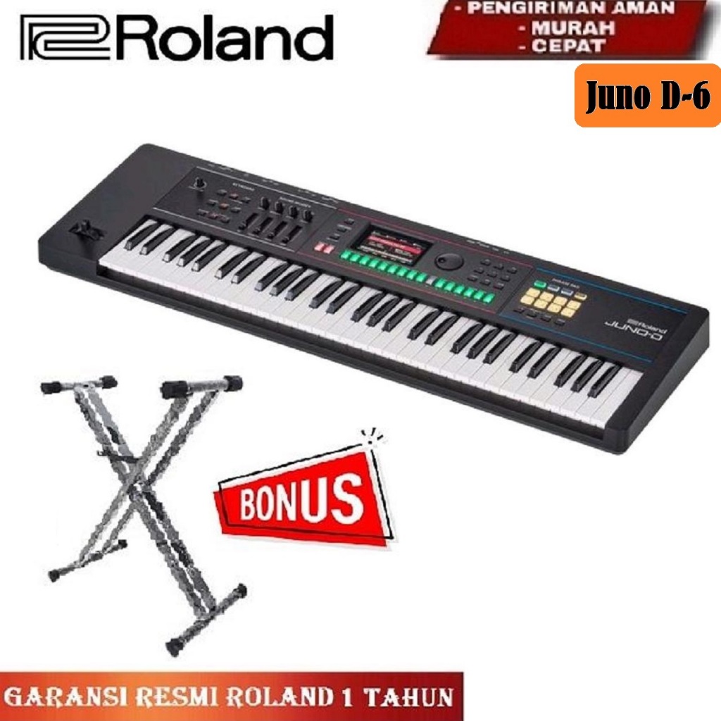 Roland Juno D6/D-6 Synthesizer Roland 61-keys Juno D6 Free Stand