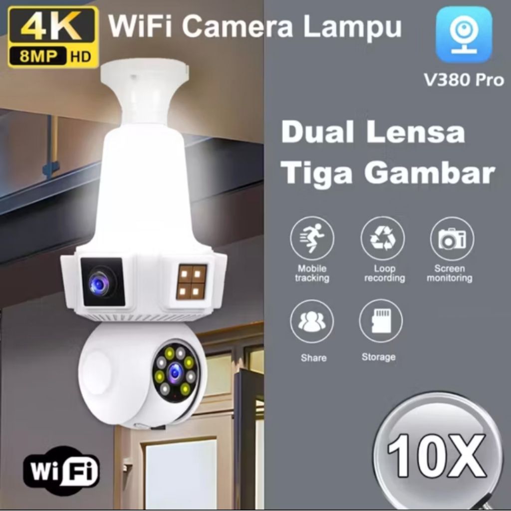 V380 V380 Pro 4K 8MP Kamera Pengawas