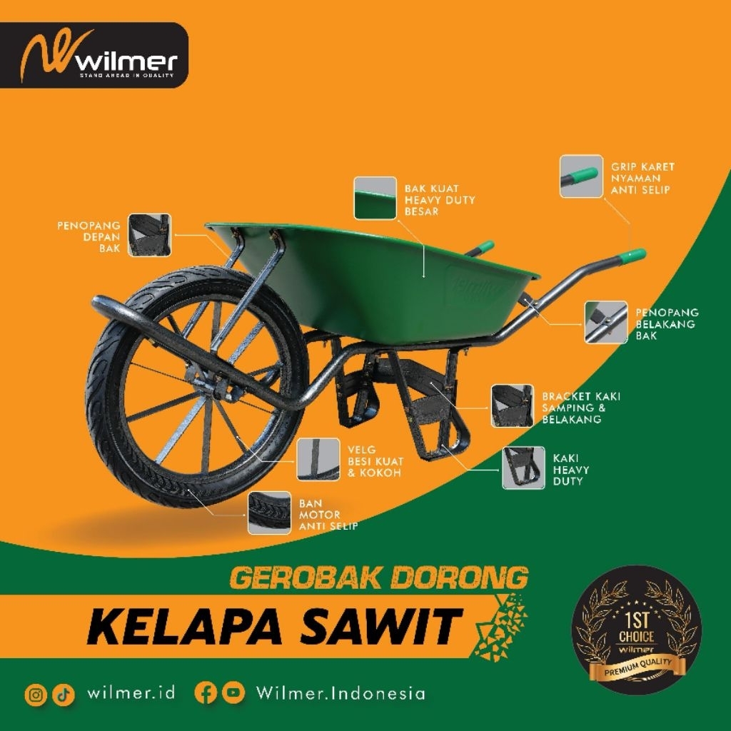 Gerobak Sorong/ Gerobak Dorong/ Angkong WILMER/ WELPRO/ STRAUS