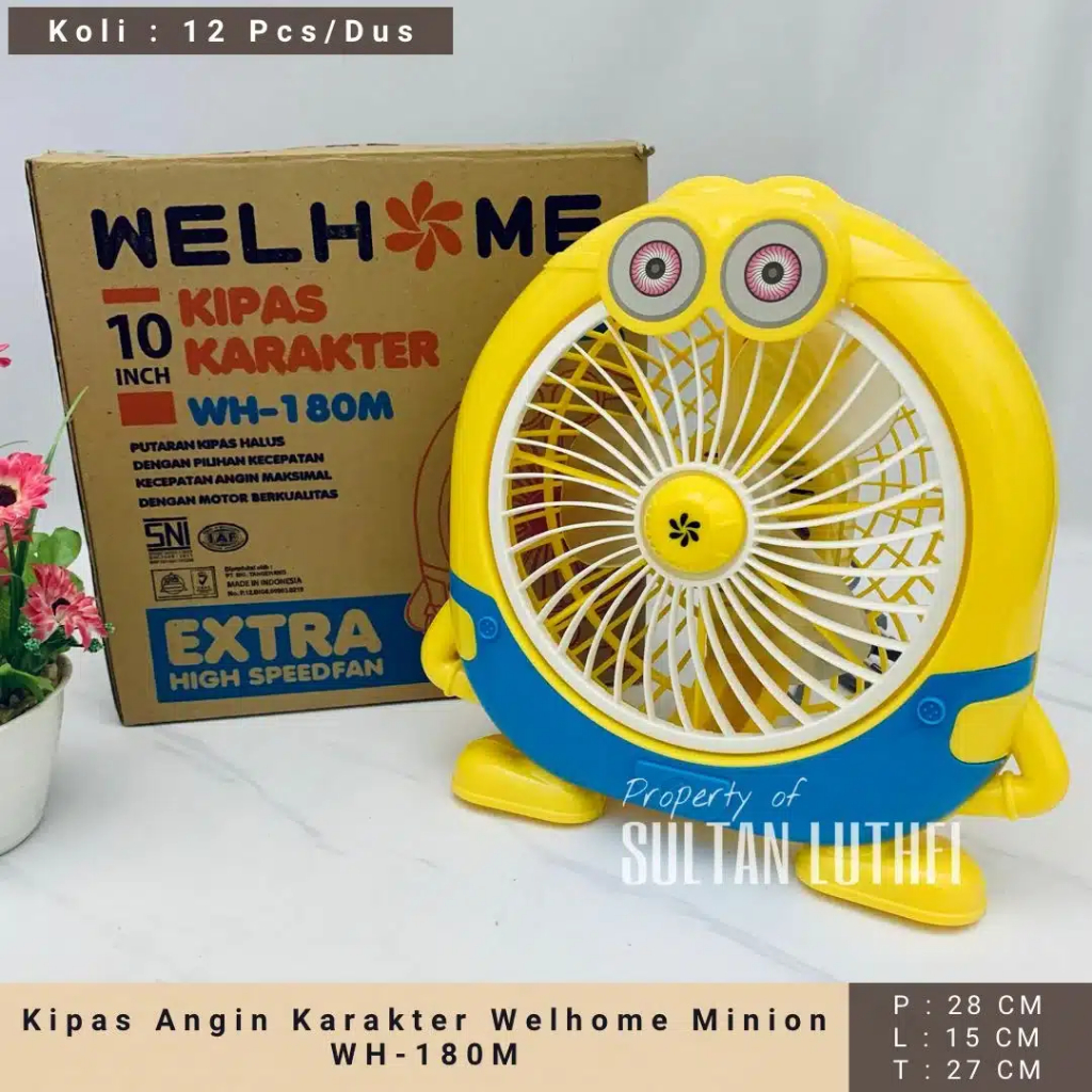 Kipas Angin Karakter Welhome Minion WH-180 M