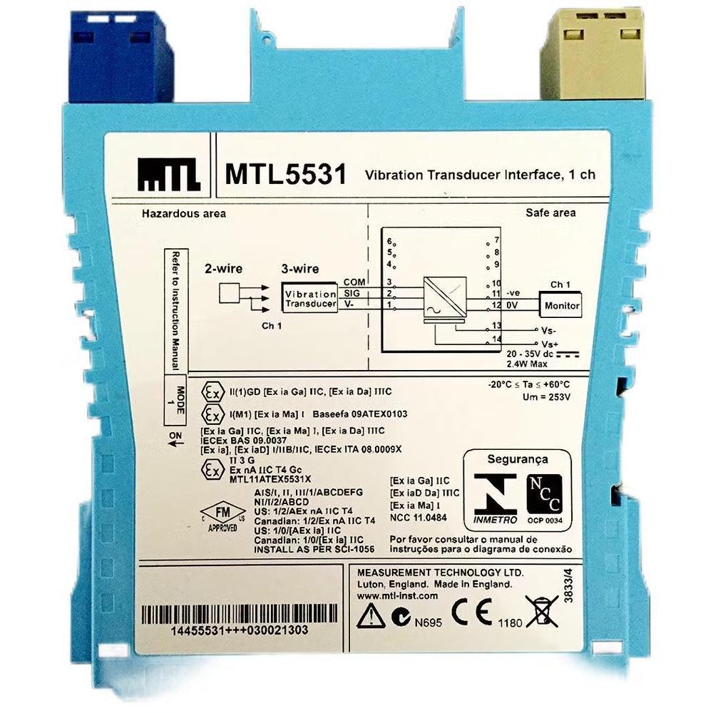 MTL/EATON MTL5531 VIBRATION TRANSDUCER INTERFACE