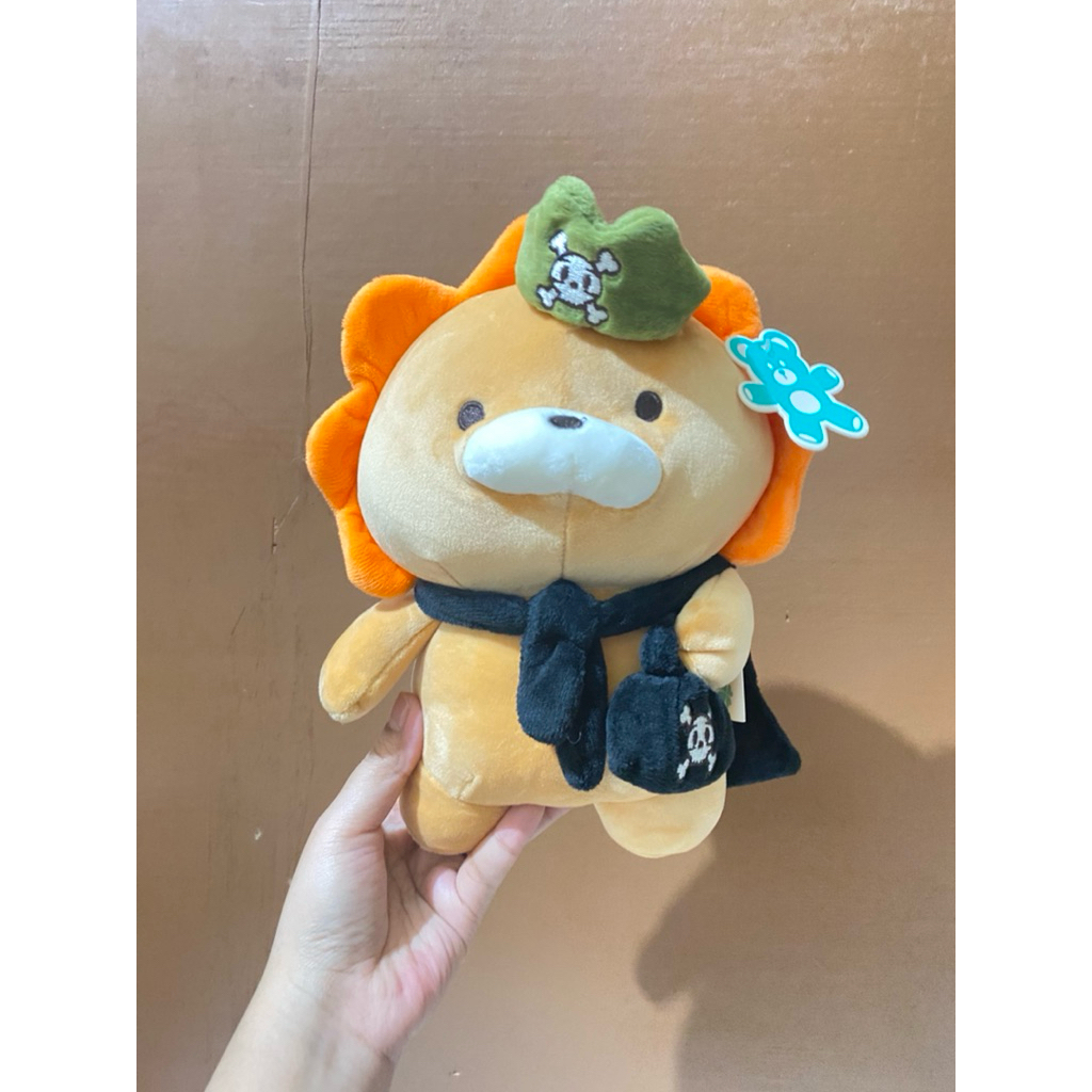 Boneka Karakter Singa Kostum Skull size 26cm Original / Boneka Singa Topi Tengkorak / Boneka Singa L