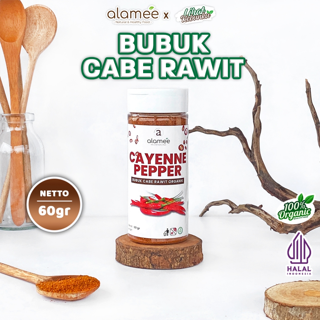 

ALAMEE Cabai Bubuk Rawit Cayenne Pepper Seasoning Powder Cabe Bumbu Masak Dapur 60gr LIHAT KEBUNKU