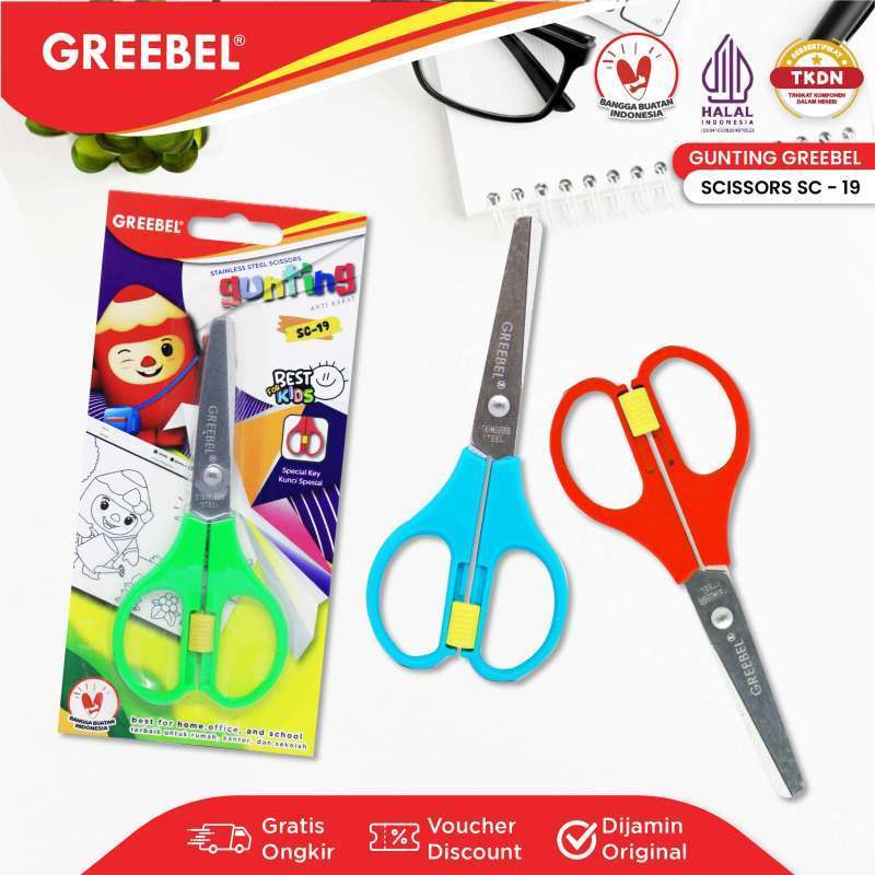 

( 1 BIJI ) GREEBEL Gunting Mini Gunting Anak (GUNTING SC-19) / Gunting Kertas / Gunting Sekolah / Gunting Pastel Lucu