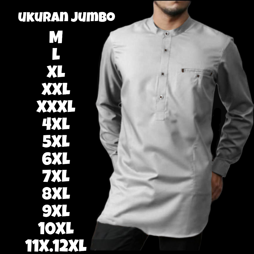 KOKO PRIA LENGAN PANJANG MANSET SIZE JUMBO / KOKO JUMBO MANSET