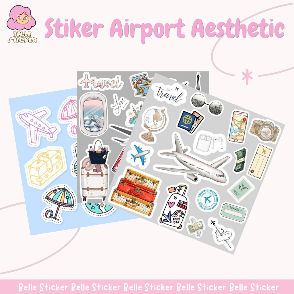 

Sticker Aesthetic Airport Bandara Sticker Laptop Tumblr HP Mini Sticker Lucu Sticker Diary BisaCOD
