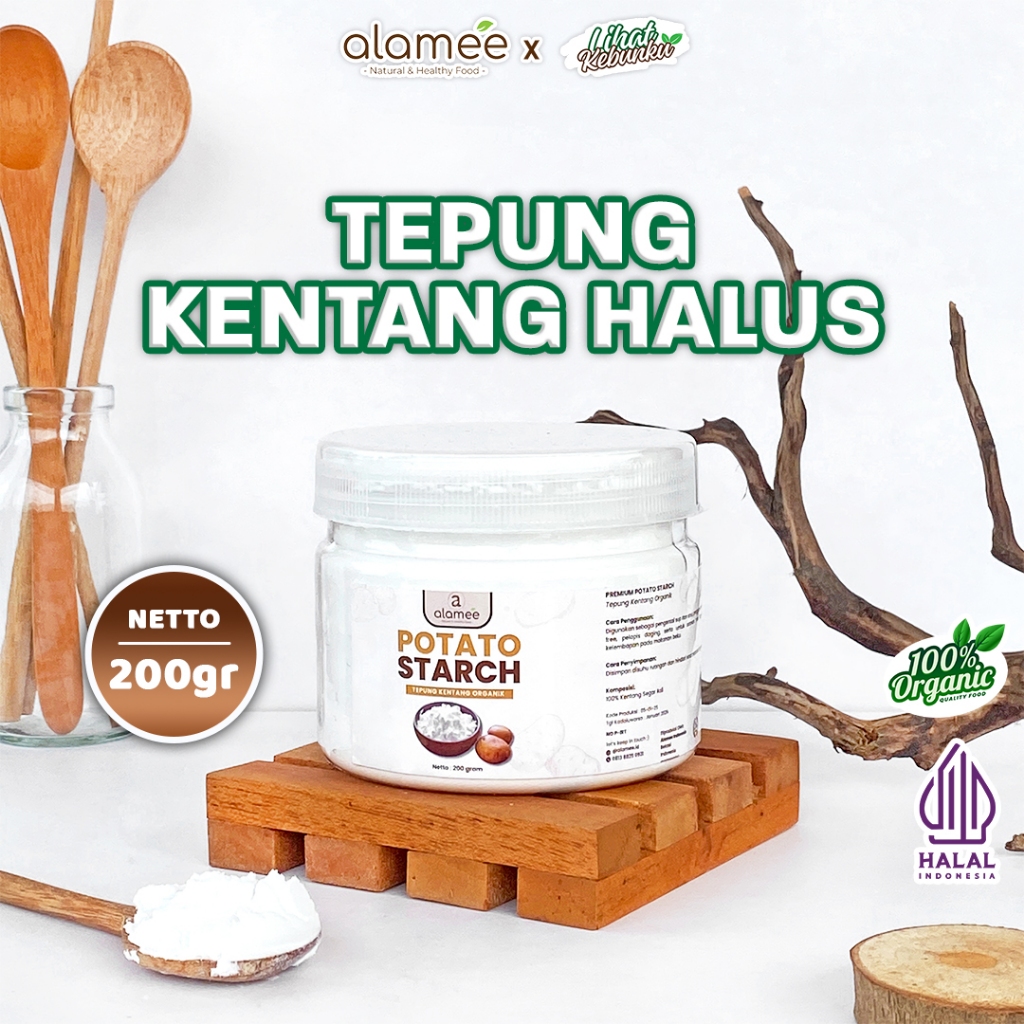 

ALAMEE Tepung Kentang Halus Potato Starch Kue Organik Premium Gluten Free 200gr LIHAT KEBUNKU