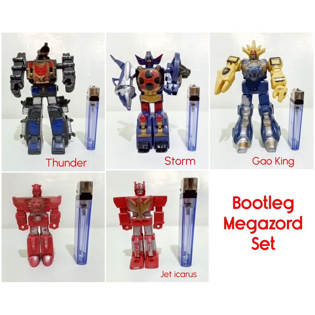 Action figure vintage bootleg Megazord Sentai set
