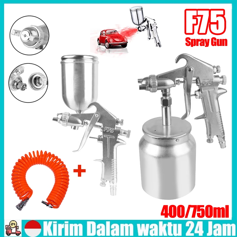 Spray Gun F75 Semprotan Cat Kompresor Tabung Atas 400ml CatSpraygun IWT SAGOLA ORIGINAL Cup 400Cc