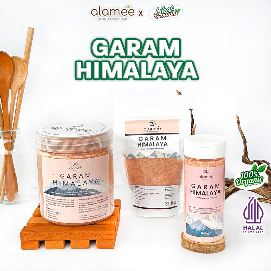 

ALAMEE Garam Himalaya Himalayan Pink Salt Mini Asli Pakistan lihat kebunku
