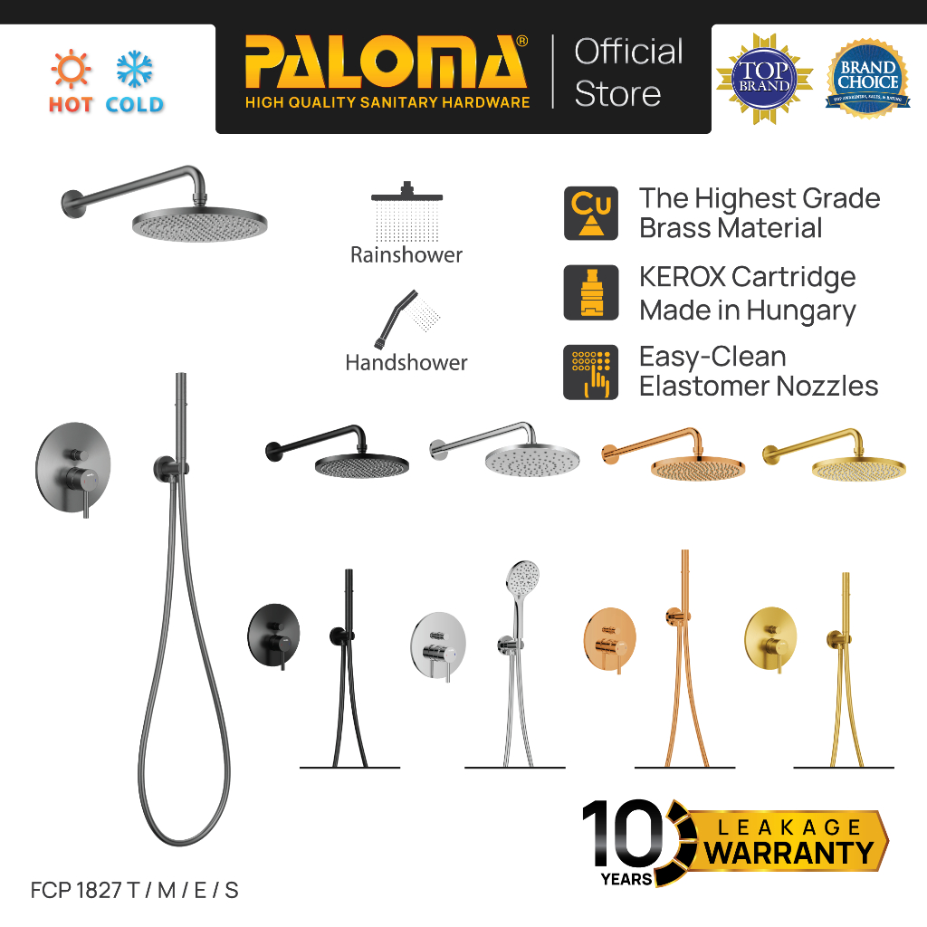 PALOMA FCP 1827 Shower Tanam Concealed Set Keran Kran Panas Dingin