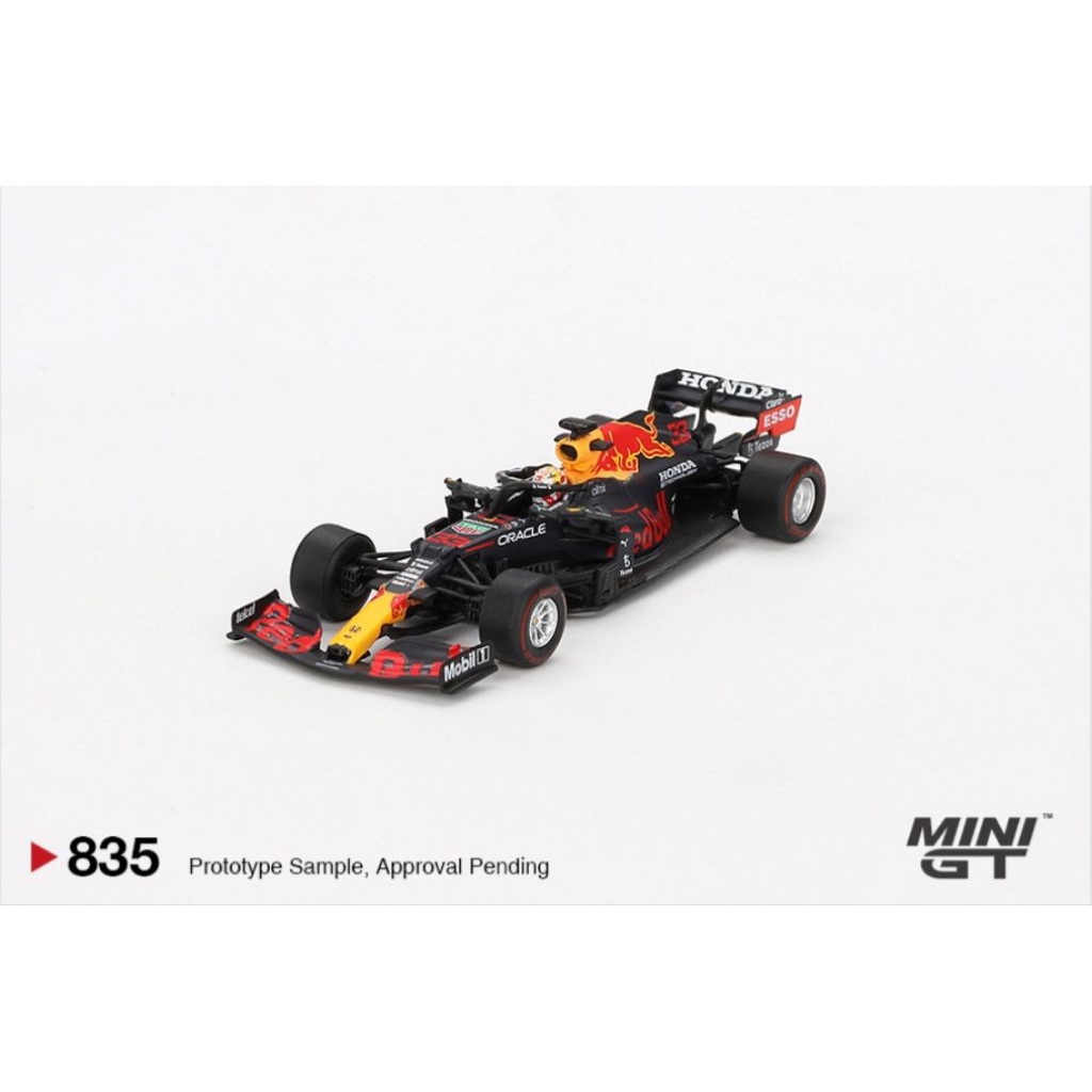 MINI GT 835 Red Bull RB16B #33 Max Verstappen 2021 Abu Dhabi Grand Prix Winner