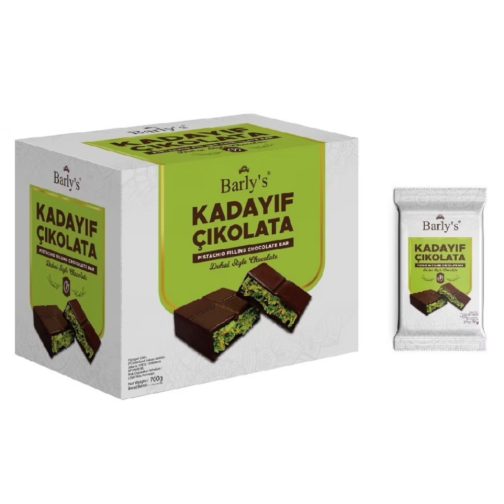 

barly's Dubai Pistachio Filling Chocolate 70g COklat Dubai
