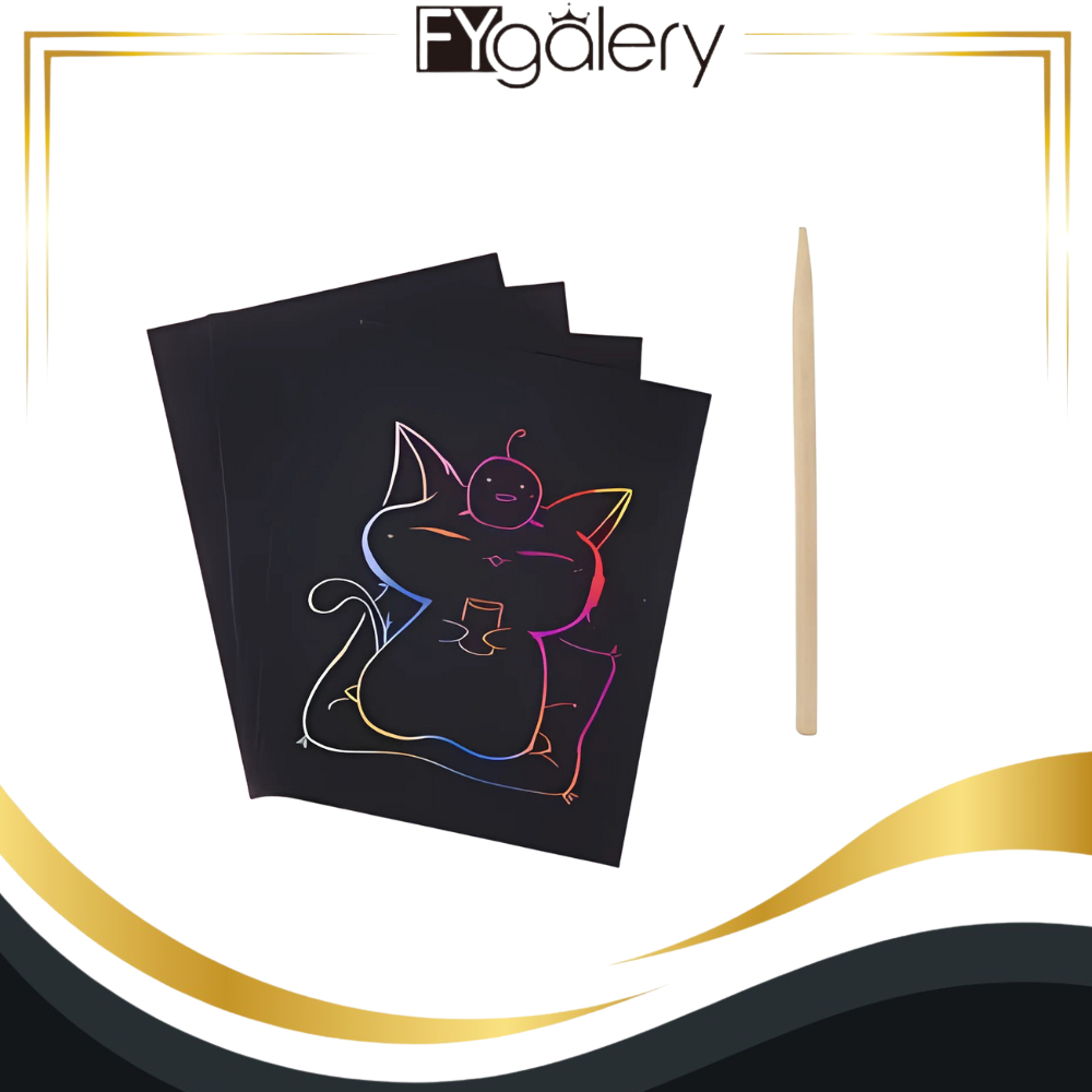

FYgalery DELI047 Deli kertas menggambar kreatif berkilau 10PCS/Pack 185*260mm 3242 Y1686