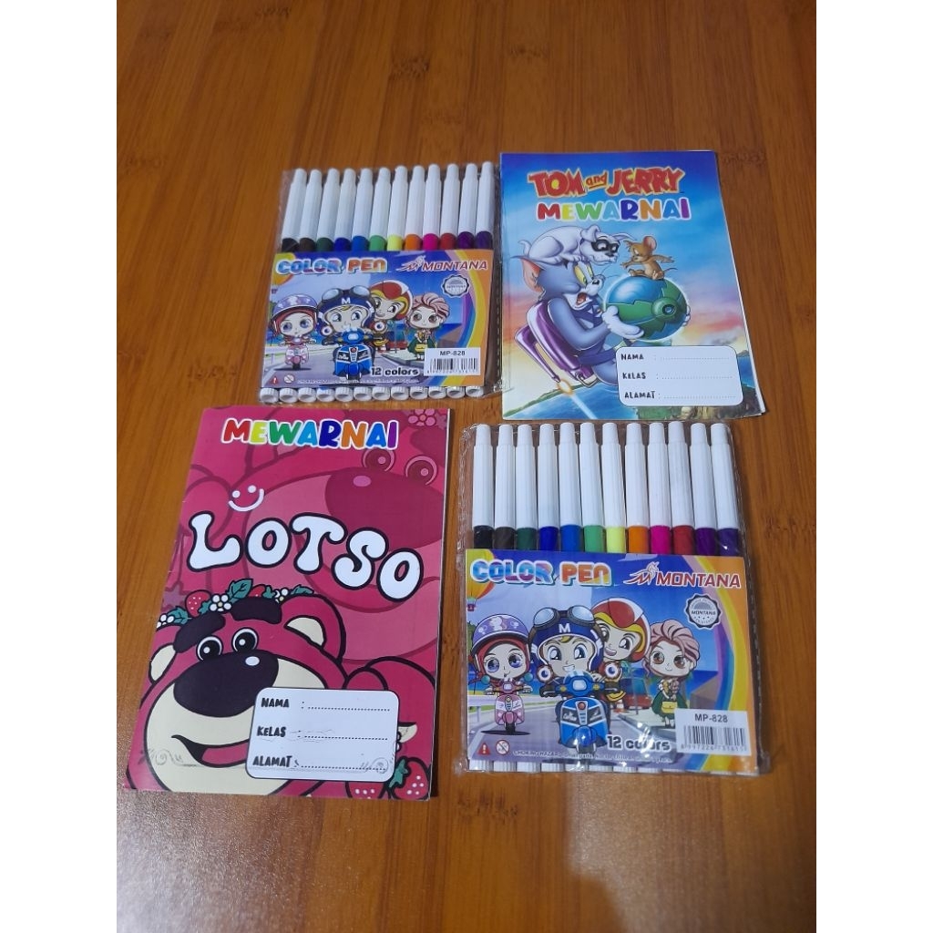 

Spidol Mewarnai isi 12 pcs kecil / buku mewarnai + spidol