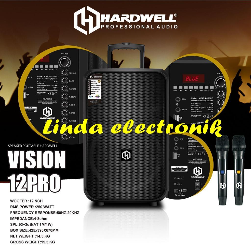 speaker aktif portable wireless hardwell vision 12 pro / vision 12pro  HARDWELL VISION 12PRO / HARDW