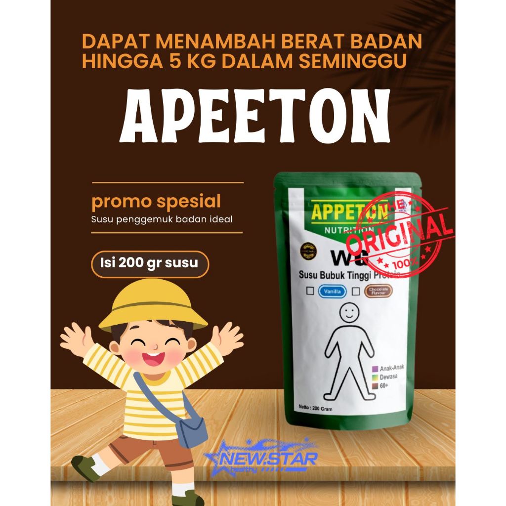 

Promo APEETON Susu penambah berat badan untuk dewasa-susu penggemuk badan dewasa - susu penambah berat badan anak - Super Weght obat penggemuk penambah berat badan ideal alami tanpa efek samping - murah berkualitas bagus top seller terbaik no 1 di indones