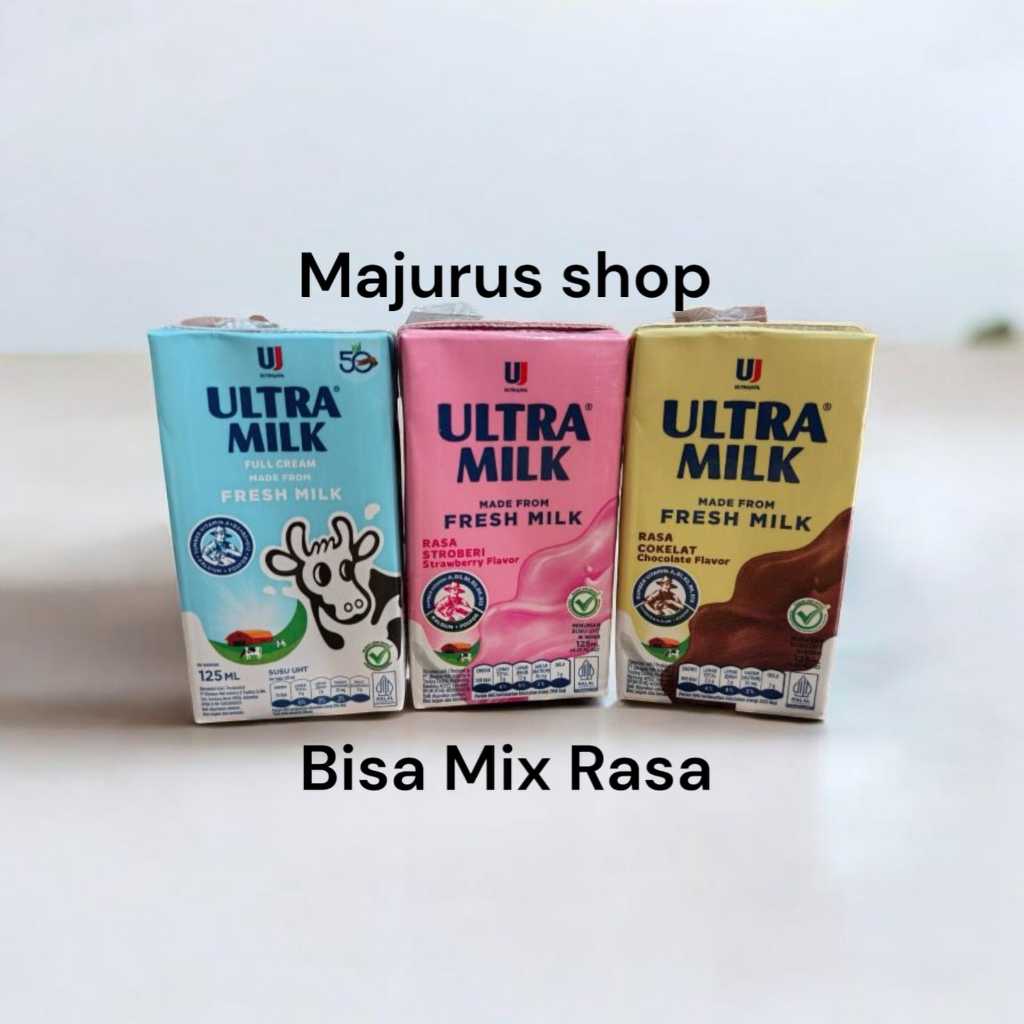 

CARGO/OJEK-Susu Ultra Milk UHT 125ml 1 Dus Isi 40 pcs – Full Cream, Coklat, Stroberi | Bisa Mix Rasa