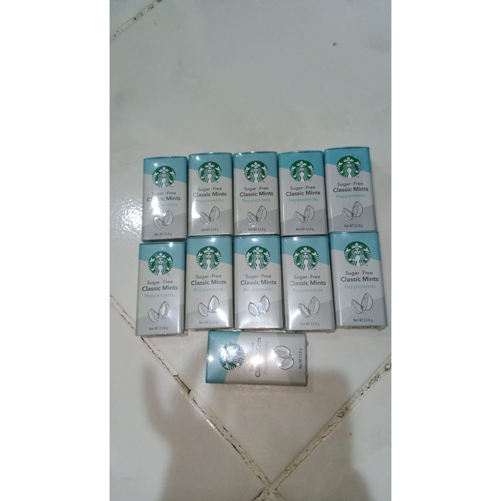 

PERMEN STARBUCKS ORIGINAL SEGEL SUGAR FREE CLASSIC MINTS PEPERMINTS
