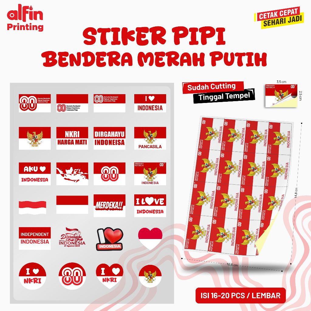 

STIKER PIPI BENDERA | STIKER PIPI MERAH PUTIH | INDONESIA 17 AGUSTUS