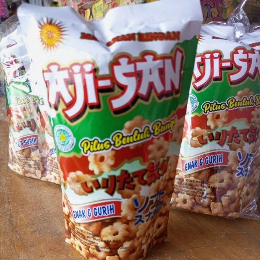 

Aji-san snack jadul makanan jadul berat 23 gram plus bentuk bunga