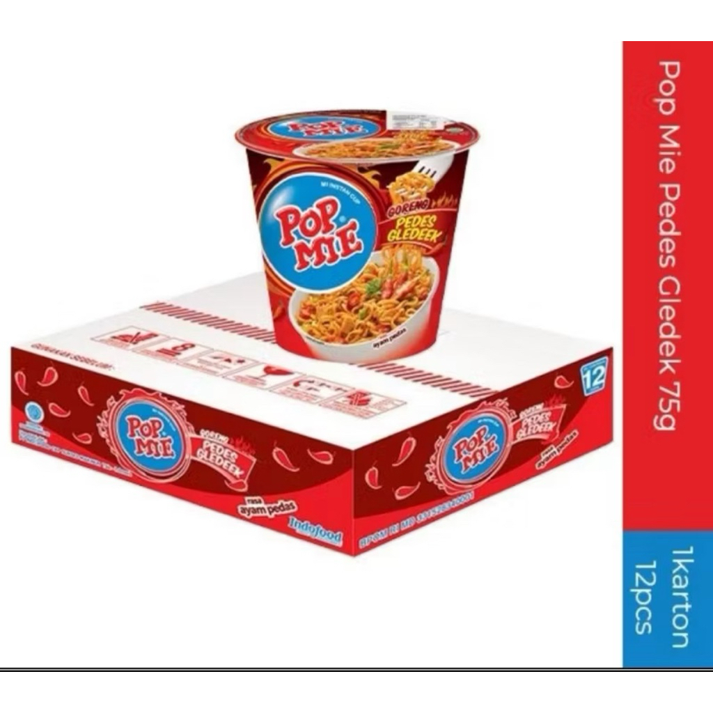 

Paketan Indomie pop mie Pedes Gledeek dan Pedes Dower