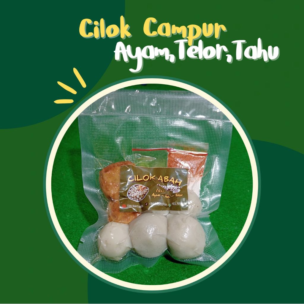 

CilokAbahPanglejar | Cilok Isi Campur Ayam,Telor,Tahu Free Bumbu