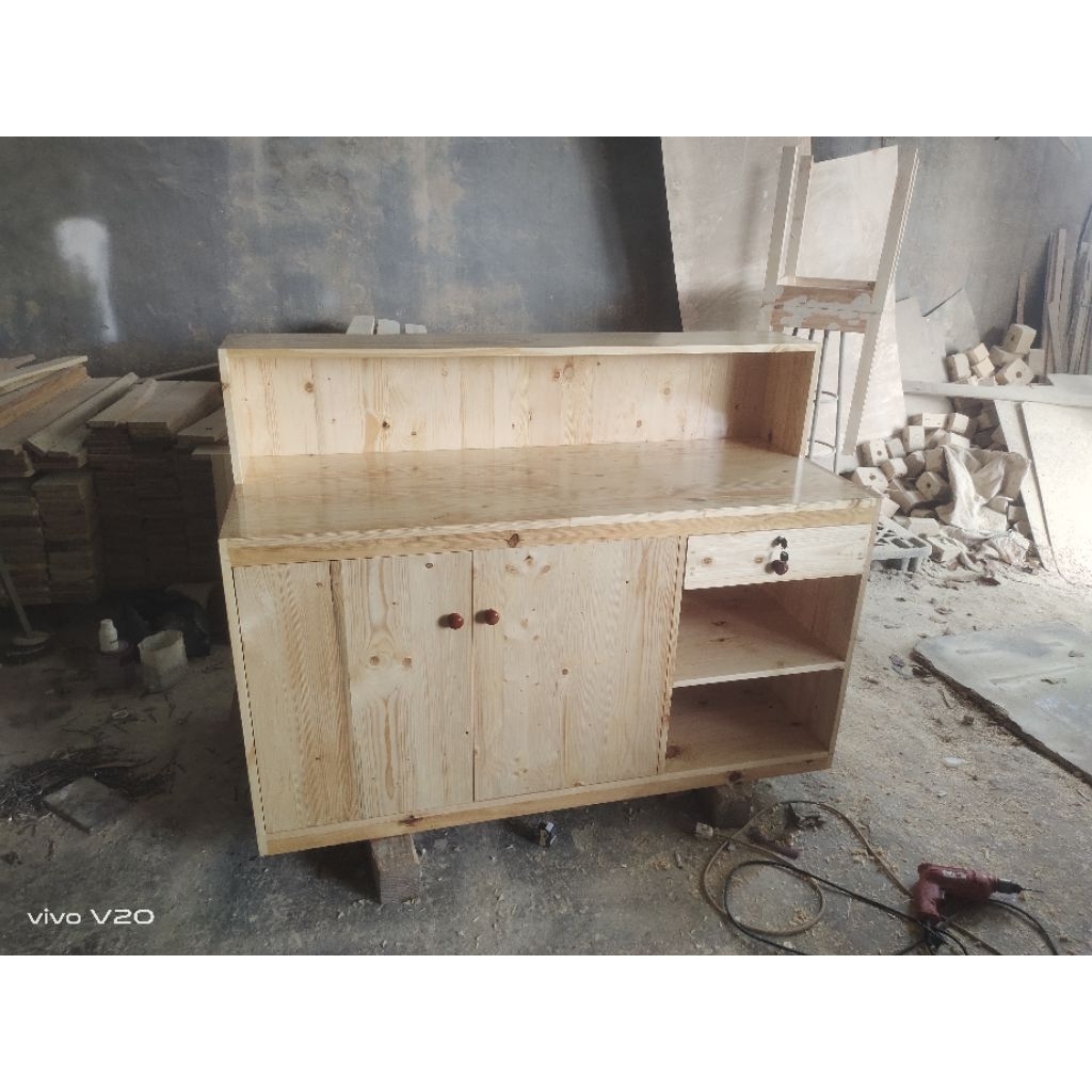 meja kasir minimalis meja kasir kayu jati belanda meja bar cafe
