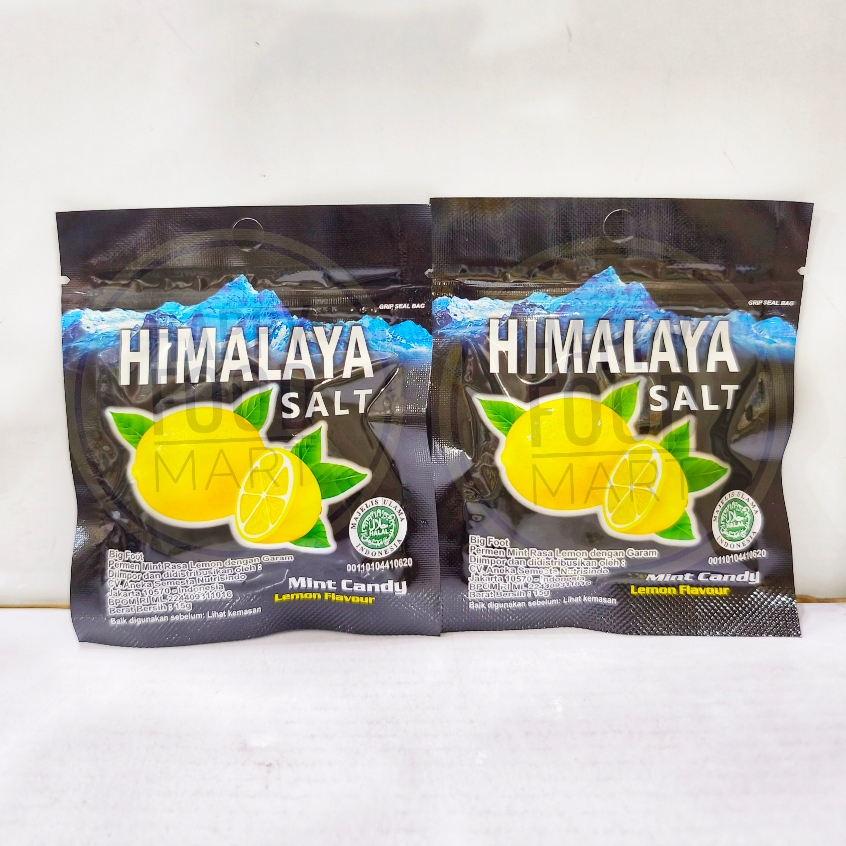 

[HALAL] HIMALAYA SALT CANDY 15 GRAM X 2 PCS/BIG FOOT PERMENT MINT LEMON DENGAN GARAM/PERMEN PELEGA TENGGOROKAN