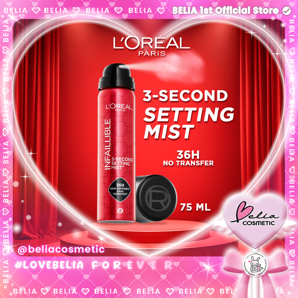 ❤ BELIA ❤ L'OREAL Paris Infaillible 3-Second Setting Mist 75ml | Mengunci Makeup Dalam 3-Detik