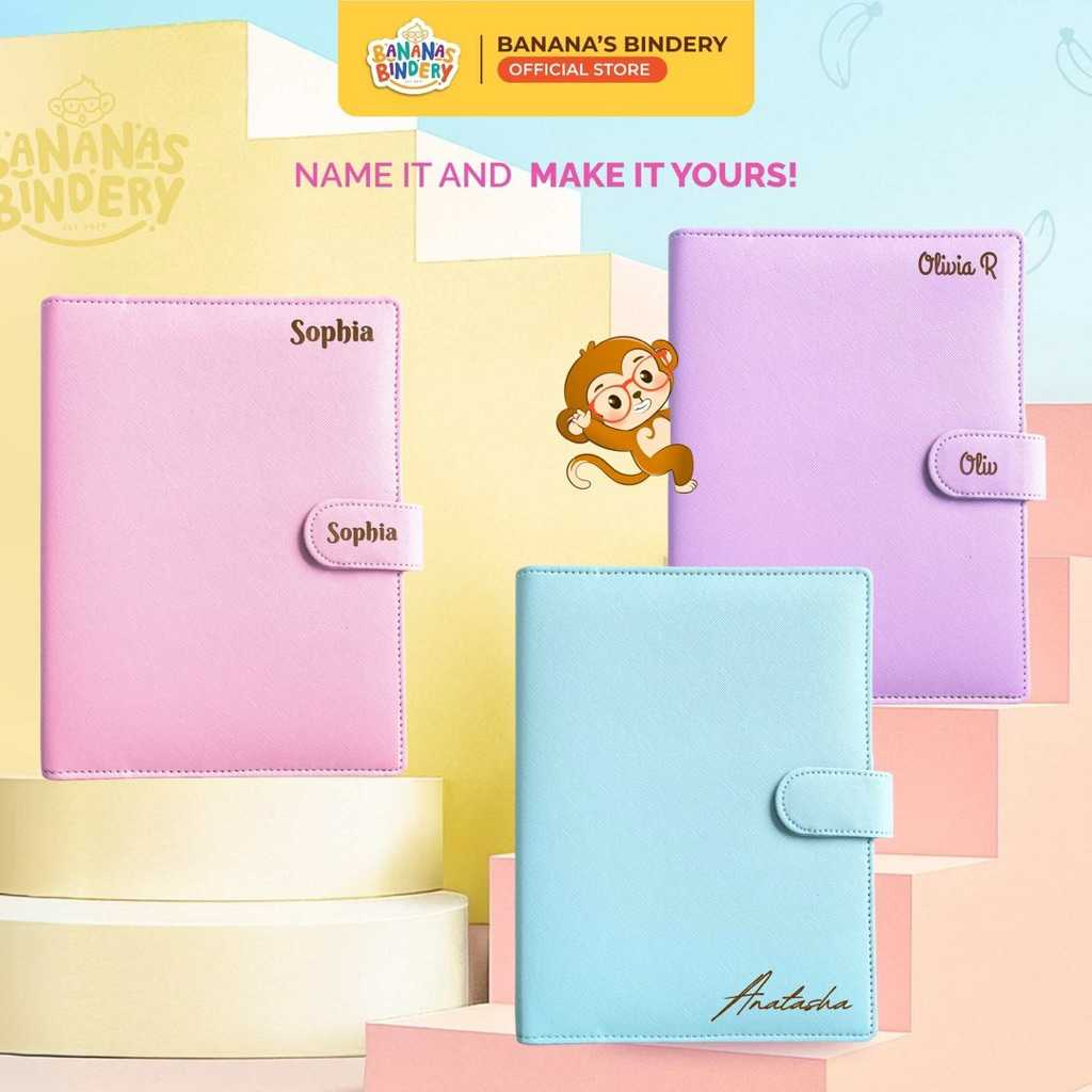 

Bananas Bindery Binder Custom Nama A5 [20 ring] Bahan Kulit Exclusive FREE Pen - Paper Stationary