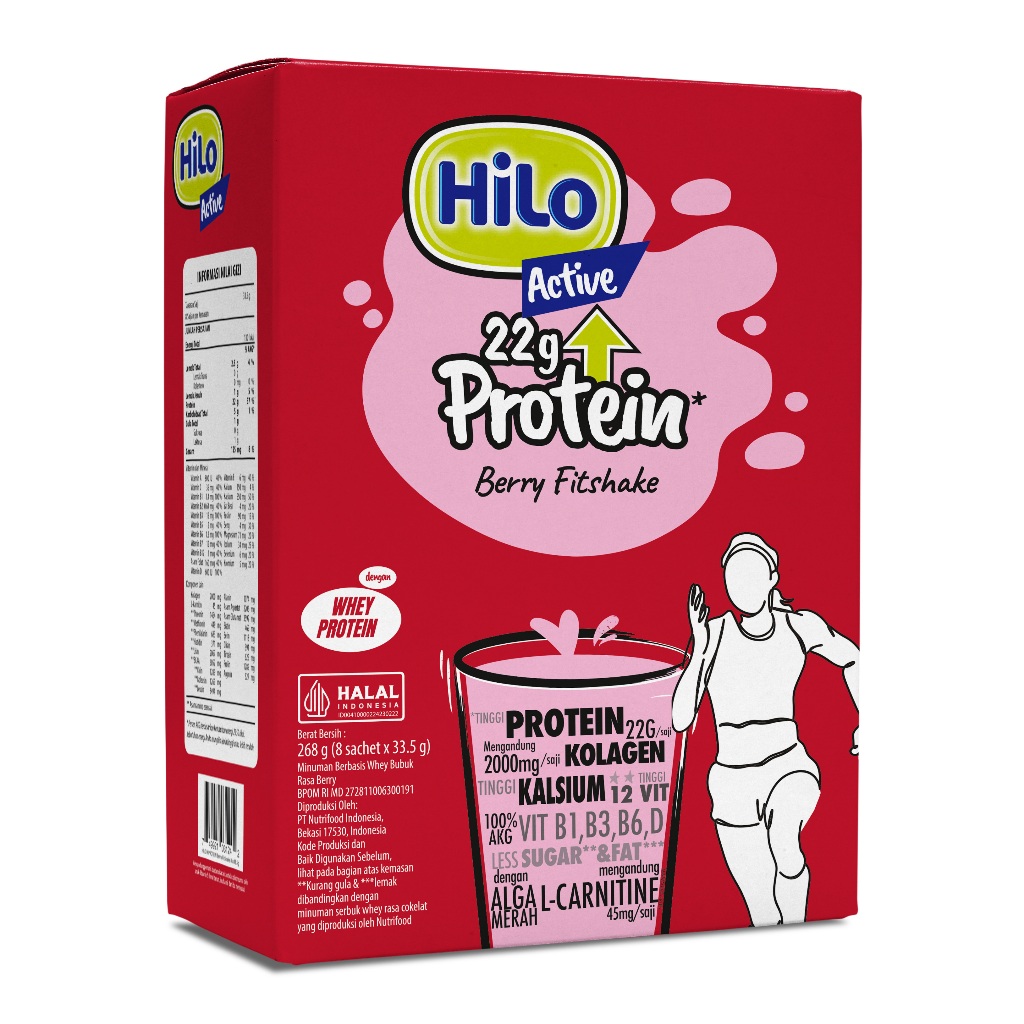 

Hilo Active Milk Protein Fitshake Berry 22gr