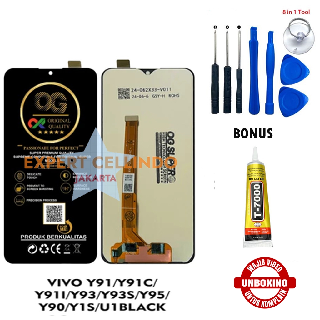 LCD Vivo Y91 Y91C Y93 Y95 Y91S Y1S Fullset Touchscreen High Quality Sparepart HP Vivo