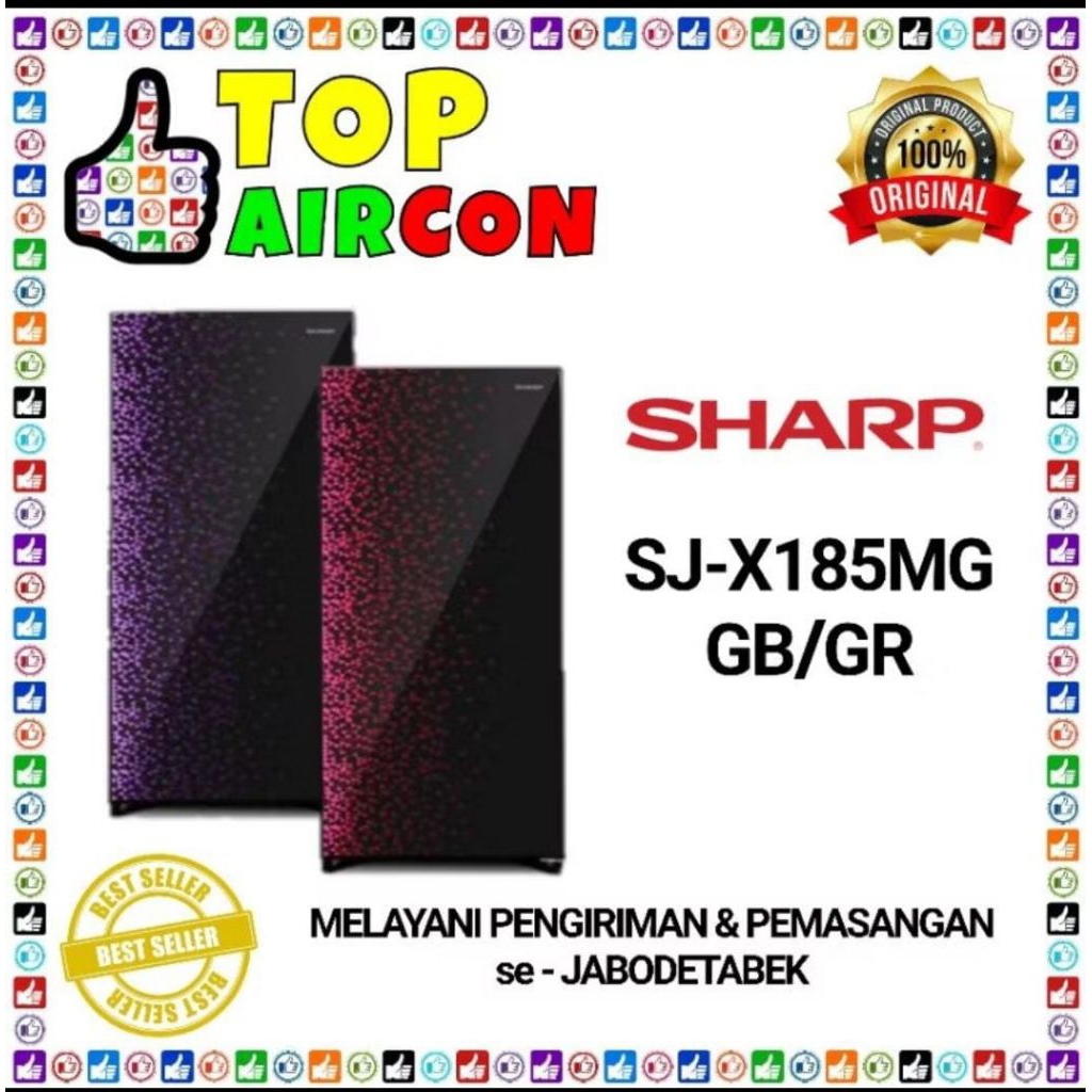 Kulkas SHARP SJX185MGGB lemari es 1 pintu SJX185MGGB garansi resmi