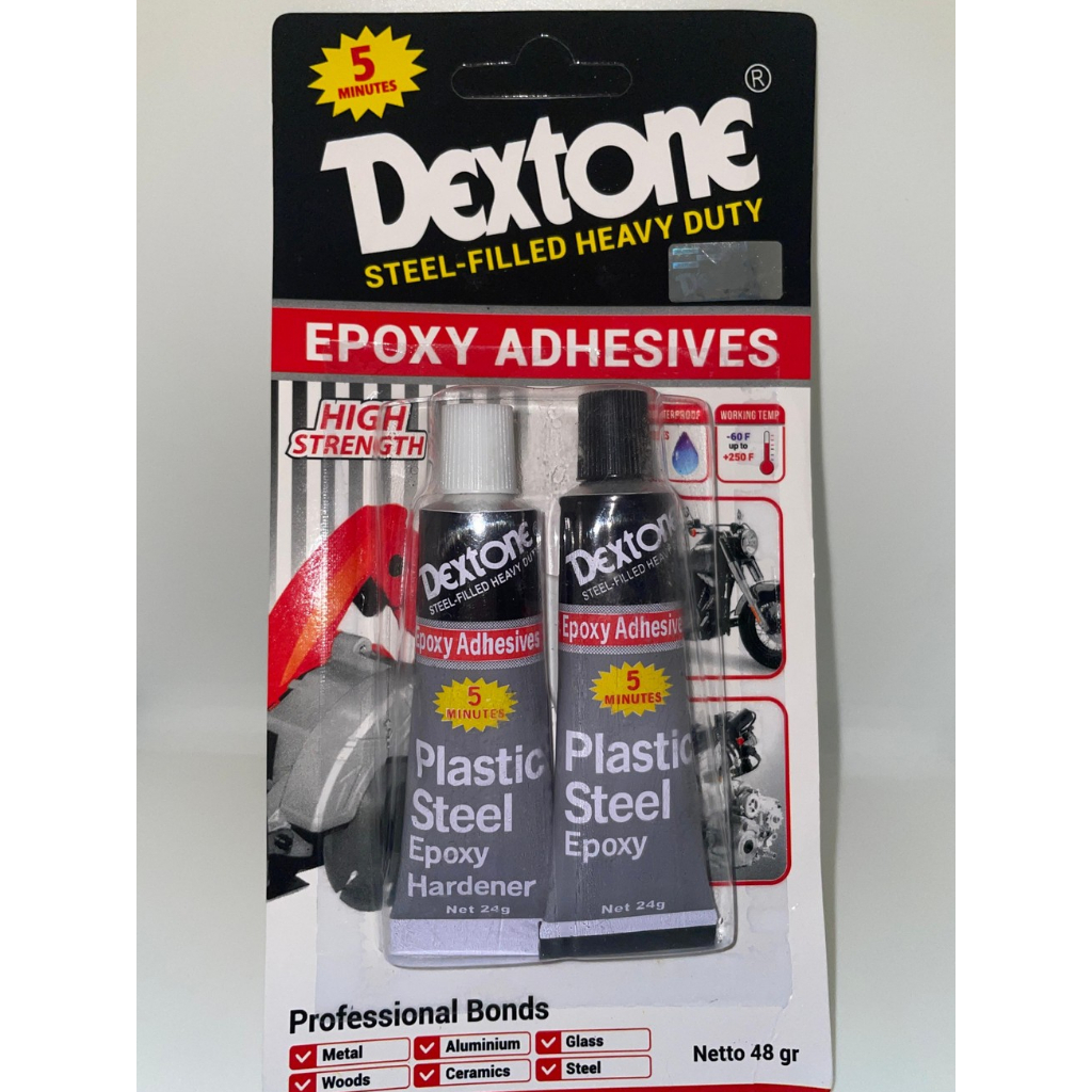 LEM DEXTONE EPOXY 48gr / LEM BESI CAMPUR / LEM BESI / EPOXY STEEL STANDARD / LEM BESI EPOXY 2 KOMPON