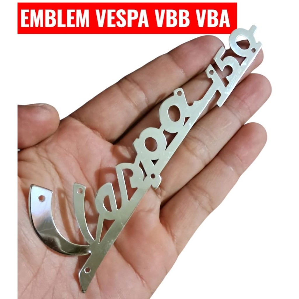 Emblem Vespa Vbb Vba Chrome