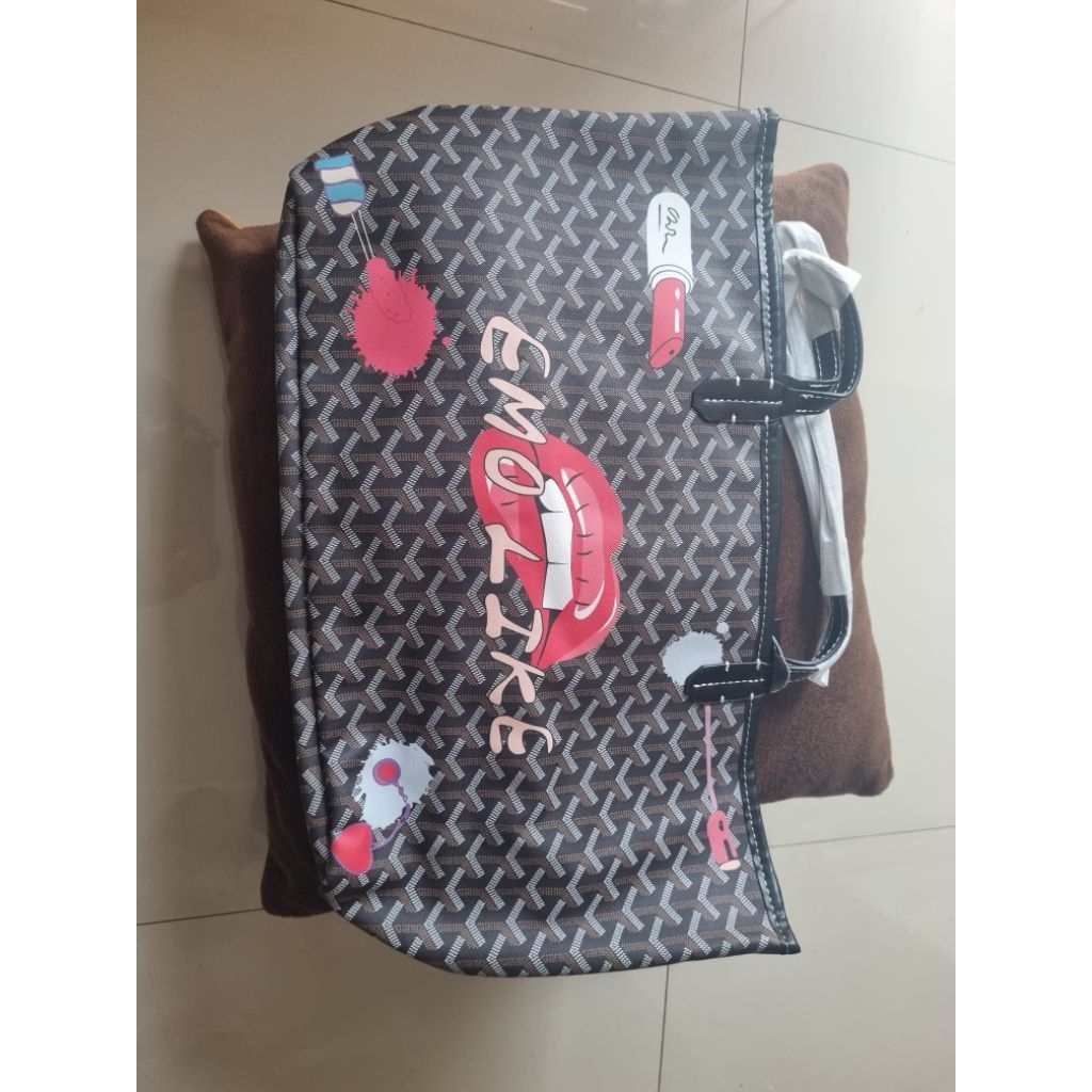 Tas Tote Bag Emo Hitam