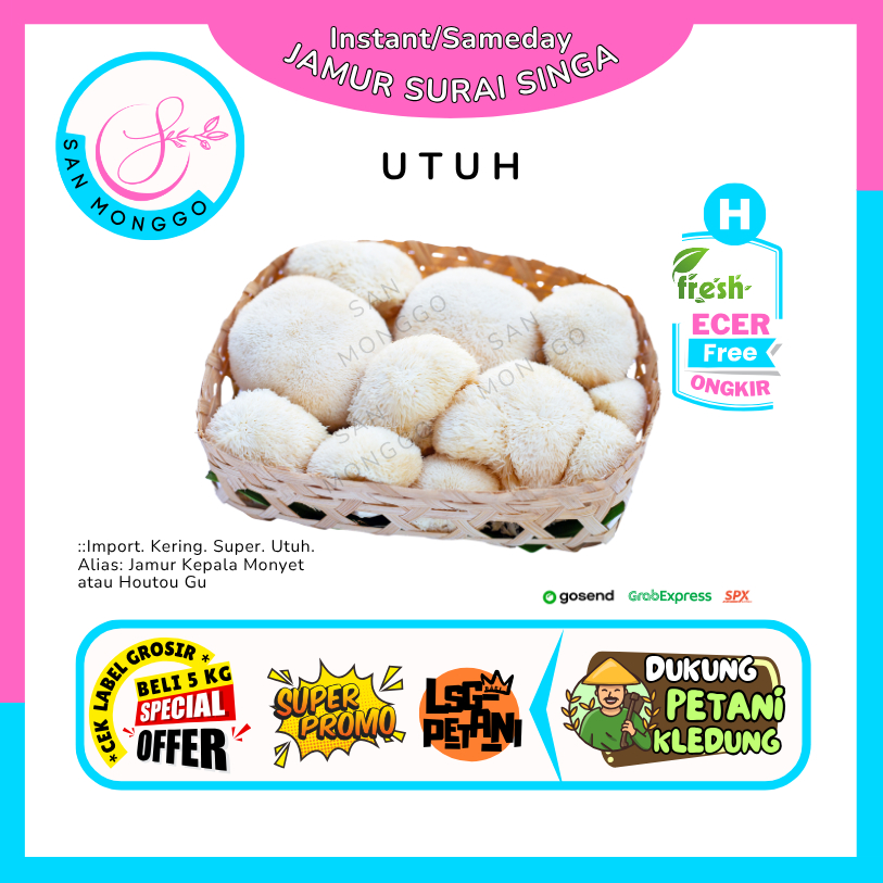 

Sanmonggoo >> Jamur Surai Singa -- Hasil Bumi Sindoro Sumbing Ecer (H)