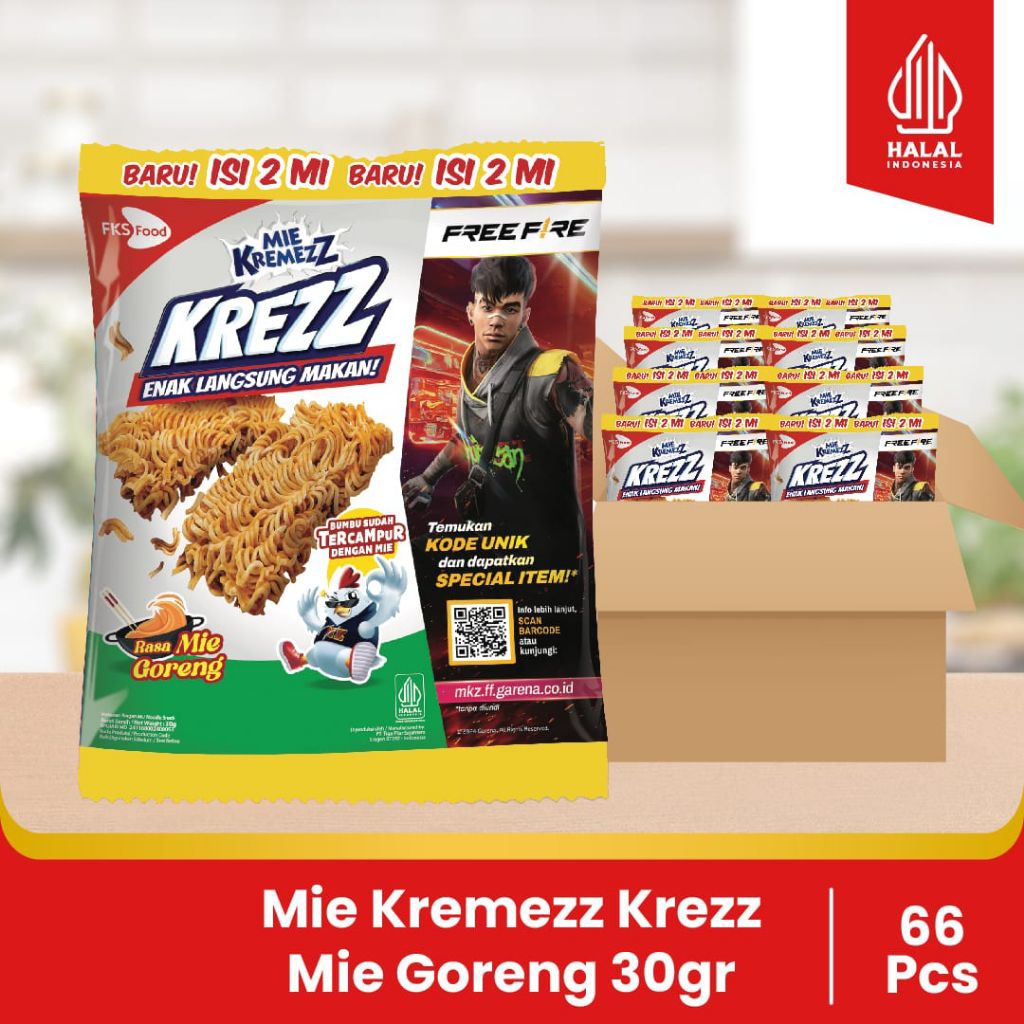 

Mi Kremezz Krezz- mie goreng - 30 gr - 1 dus isi 66 pcs