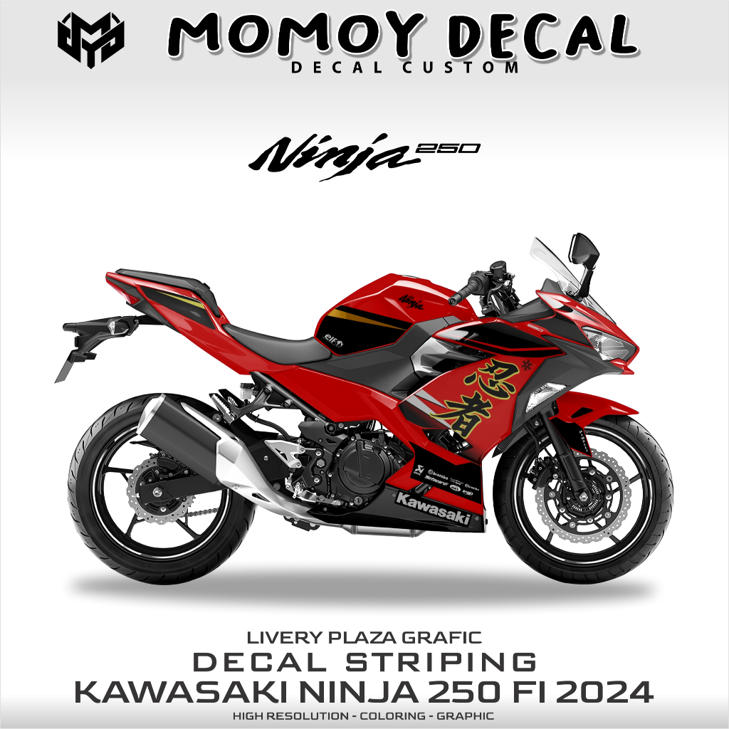 Striping Ninja 250 Fi New Grafis Ori Printing 2021 2022 / Striping Ninja 250 Fi New / striping decal