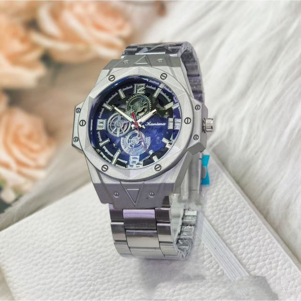 Jam Tangan Pria anti Chrono Stainless Steel Mechanical Homage Luxury Bussines Fasion