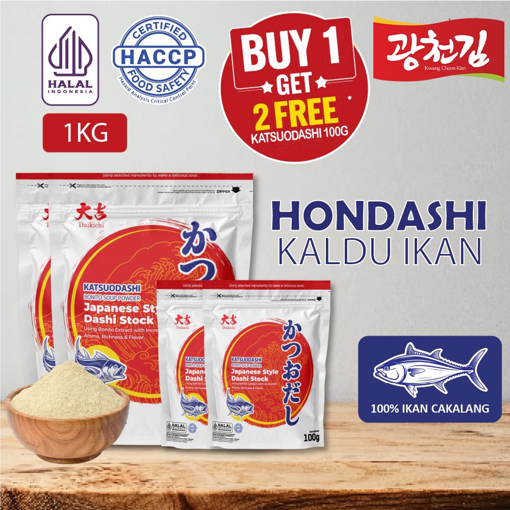 

[HALAL] HONDASHI KATSUODASHI PUTIH BONITO SOUP POWDER / BUMBU IKAN / BUBUK KALDU IKAN BONITO KERING / BUBUK KATSUOBUSHI / IKAN CAKALANG / MARUMOTO