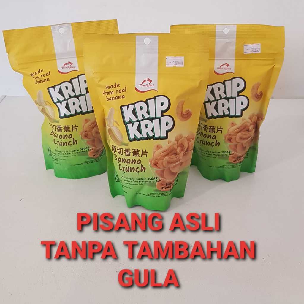

KRIP-KRIP Banana Crunch 80 gr / SATUAN & BUNDLING MURAH MERIAH / Dua Kelinci / Kripik pisang asli