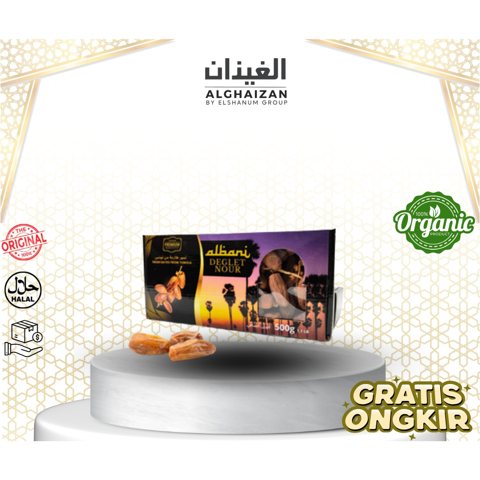 

Kurma Albani Tunisia Kering 500gr / Kurma Tunisia Tangkai Albani 500gr / Kurma Tangkai Deglet Nour