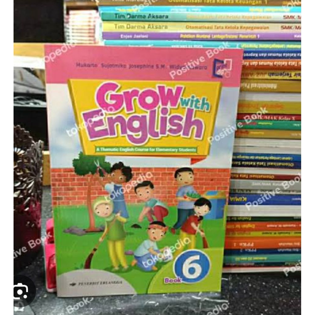 buku grow with English bahasa Inggris kelas 6 SD Erlangga