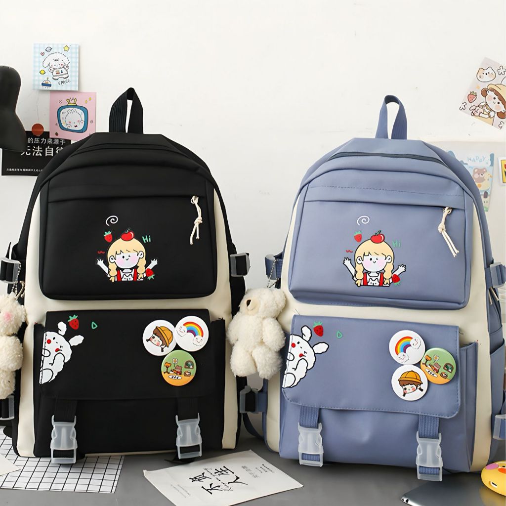 Tas Anak Tas Sekolah 5in1 Import Perlengkapan Anak Sekolah Tas Import Kekinian Tas Sekolah Ransel