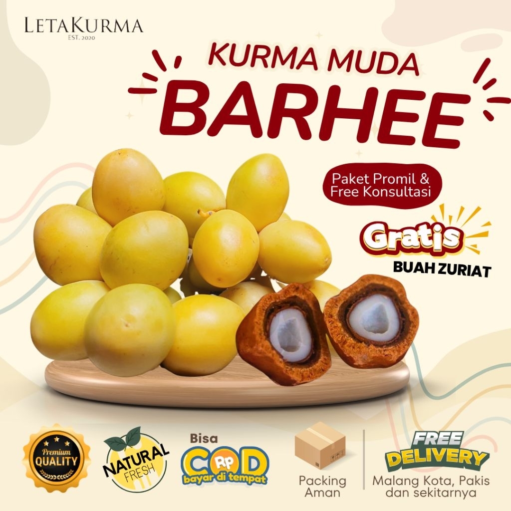 

KURMA MUDA BARHEE KEMUNING FRESH BUKAN FROZEN | Kurma Promil & Kesehatan