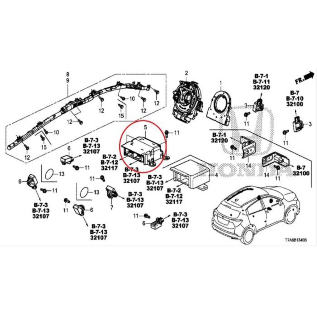 modul srs airbag hrv 2015-2021 original