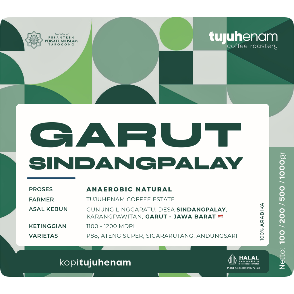 

NATURAL Anaerob - Kopi Arabika Garut Sindangpalay | Roast Bean Kopi Bubuk | Kopi Tujuhenam Kopi 76