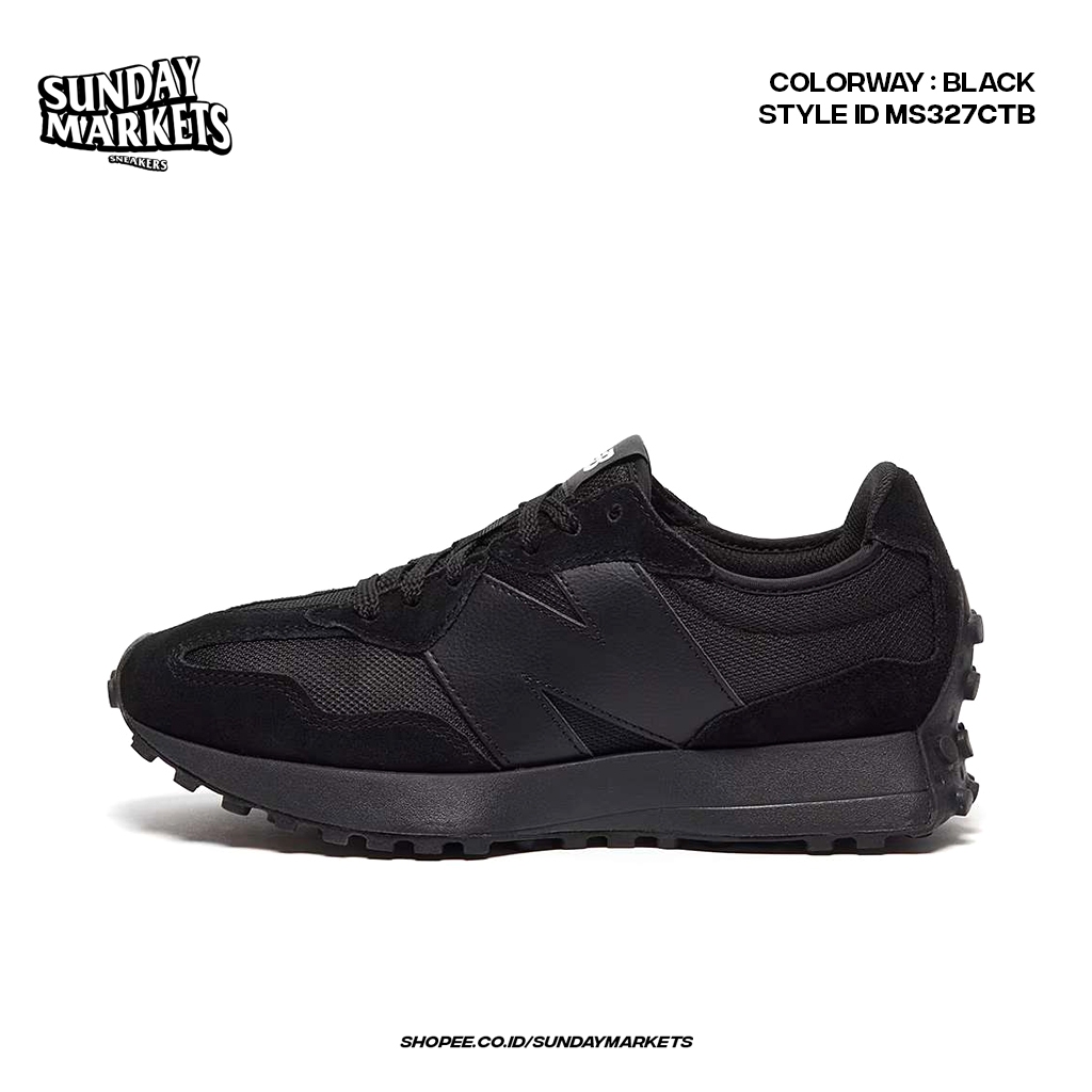 Sepatu Sneakers 327 Triple Black MS327CTB
